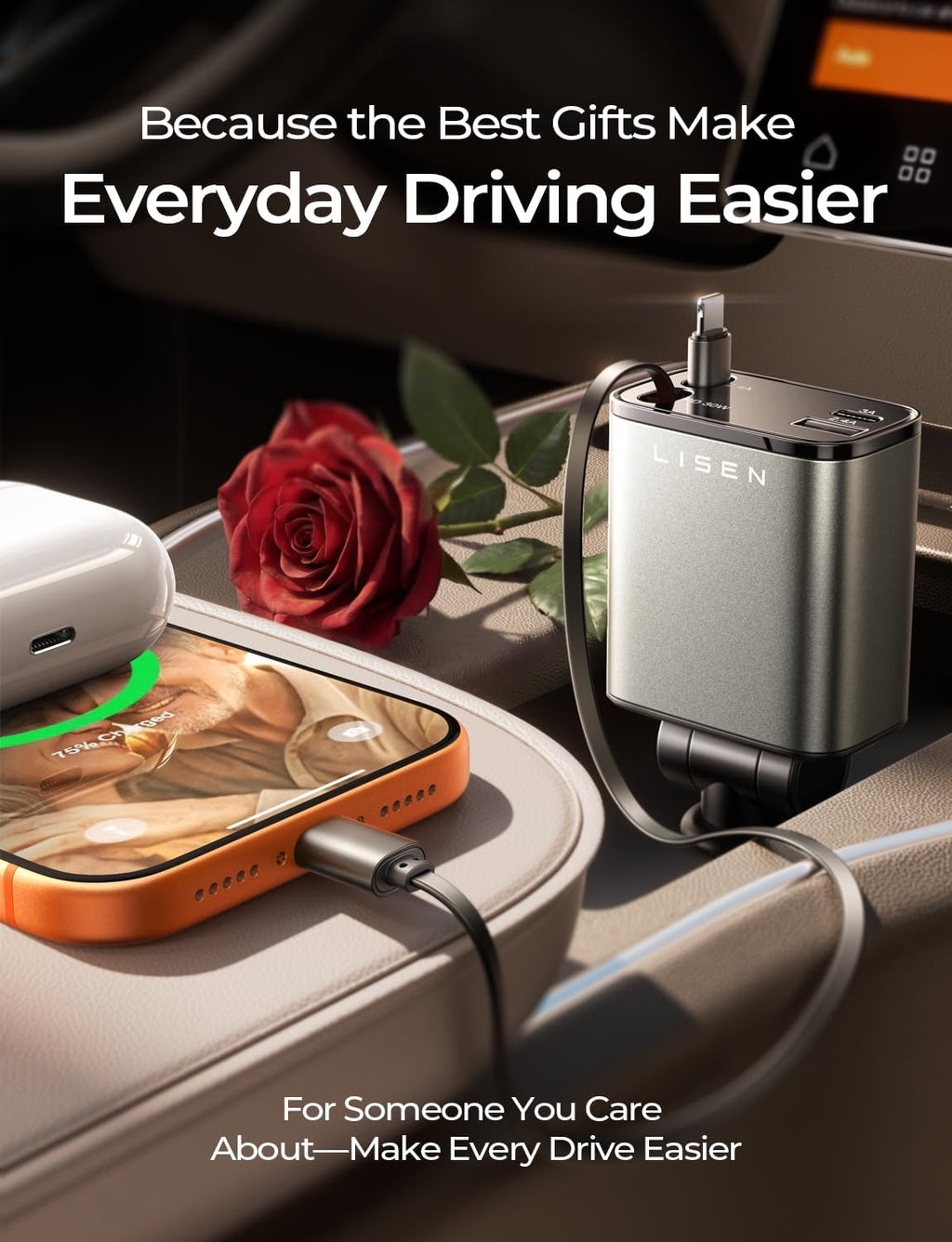 LISEN Retractable Car Charger